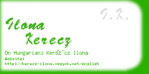 ilona kerecz business card